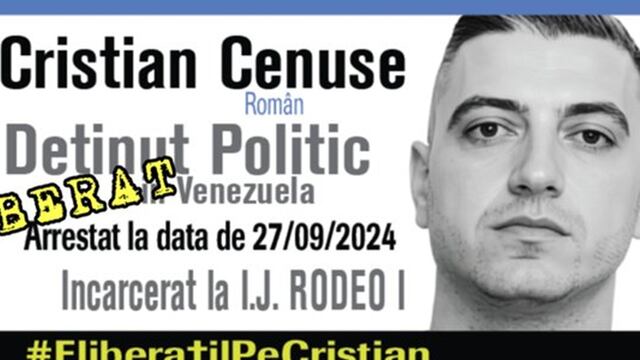 Excarcelan a un ciudadano rumano Cristian Cenuse entre presos políticos en Venezuela, dice Foro Penal