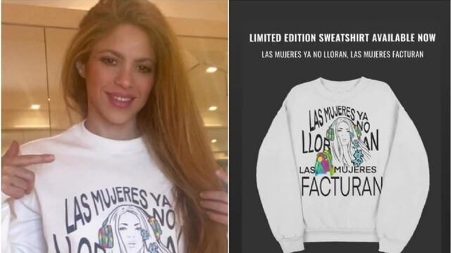 Shakira saca a la venta una polera con su famosa frase “las mujeres ya no lloran, las mujeres facturan” y ya se agotó