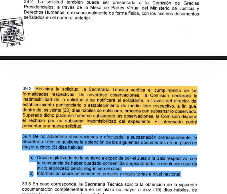 Reglamento Interno de la Comisión de Gracias Presidenciales