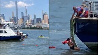 Dos muertos y tres heridos graves al volcar un barco en un río de Nueva York