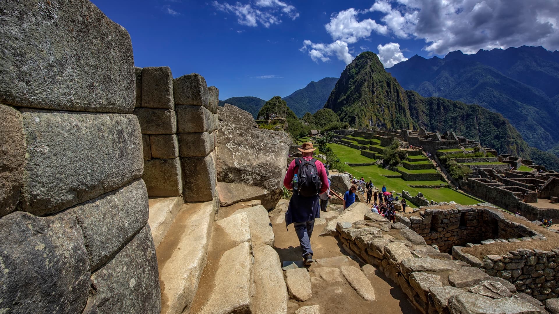 Una vez dentro de Machu Picchu puedes hacer el recorrido solo o llevar un tour.