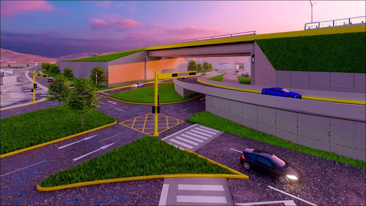 El proyecto incluye también la construcción de rampas, muros y sardineles, así como la implementación de señalización vial, guardavías y captafaros destinados a reforzar la seguridad de los conductores. Foto: Emape.