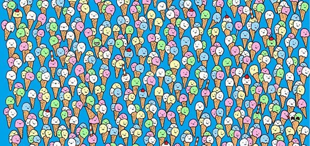 Encuentra la paleta escondida entre los helados en 8 segundos