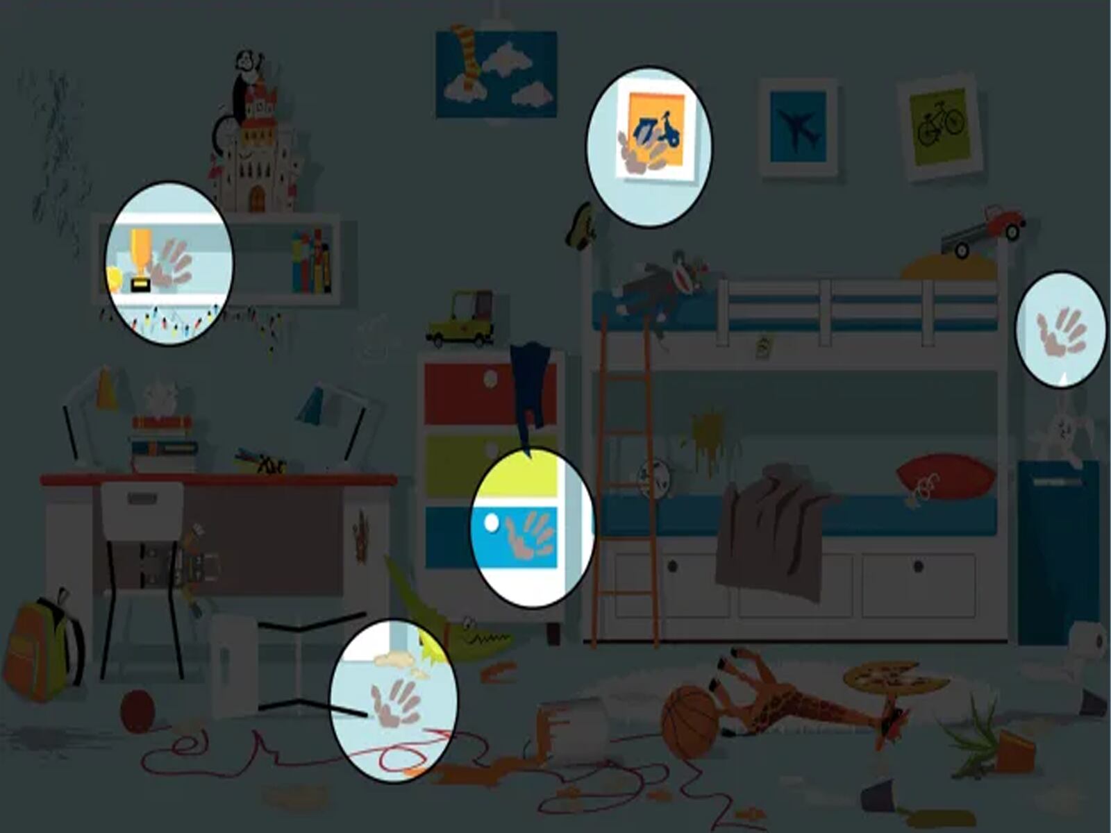 RETO VISUAL | Las 5 huellas se encuentran resaltadas en esta imagen|Hiatt Hardware