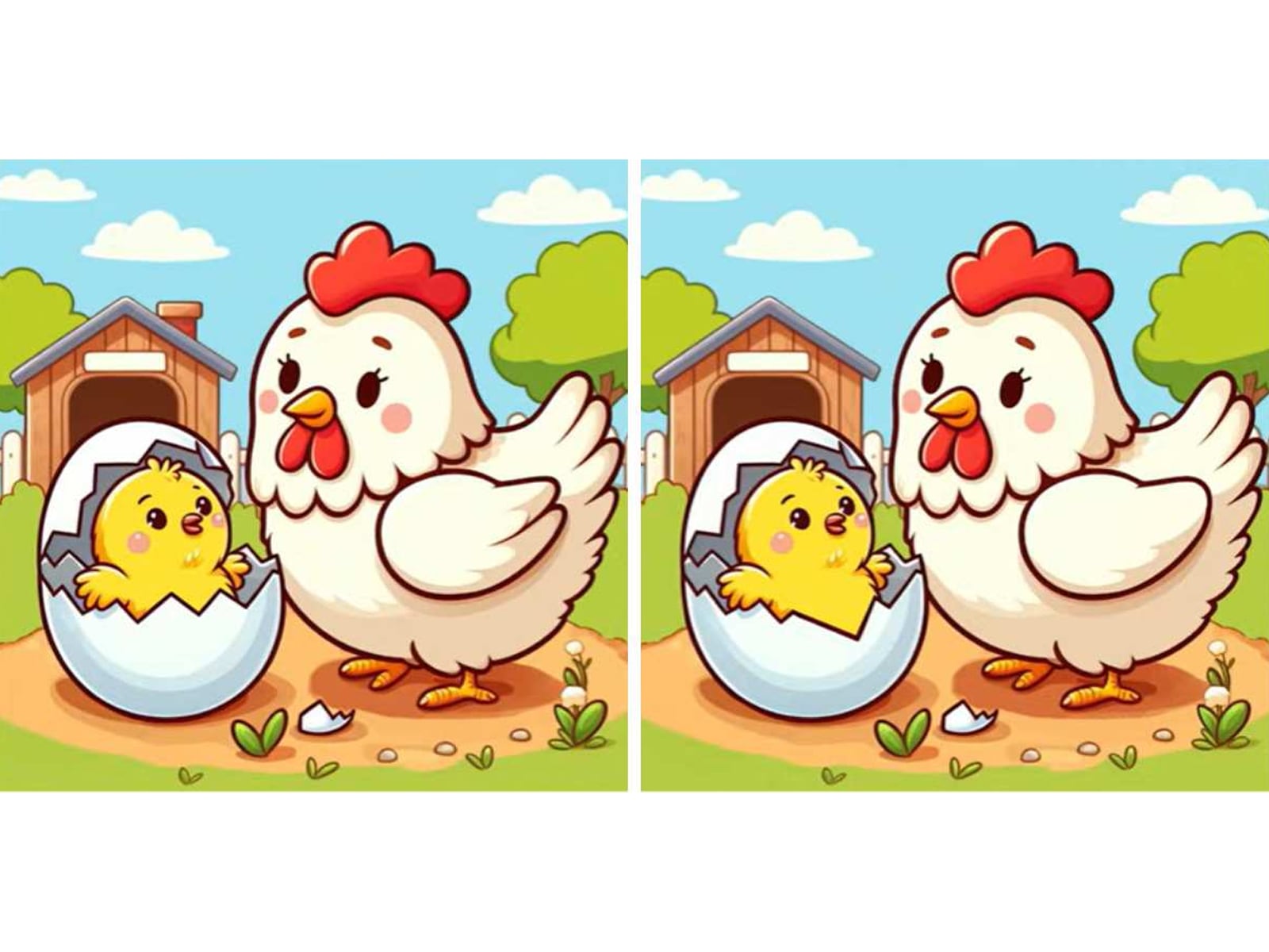 RETO VISUAL | Sumérgete en un emocionante desafío visual que te desafiará a encontrar las diferencias entre las imágenes de la gallina y sus crías.