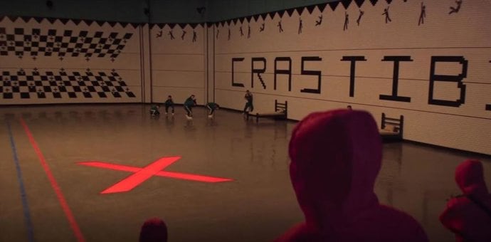 Este es un vistazo de las paredes de "El juego del calamar 3" (Foto: Netflix)