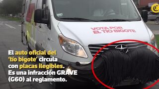 #NoTePases: vehículo de campaña de Enrique Cornejo viola el reglamento de tránsito con multa grave