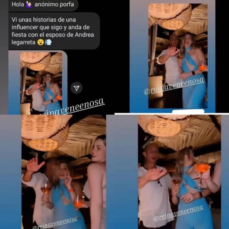 Fotos de Erik Rubín bailando muy cerquita de Tania Hernández Gándara, una joven influencer en una fiesta que se celebró en Tulum (Foto: Andrea Legarreta/ Instagram)