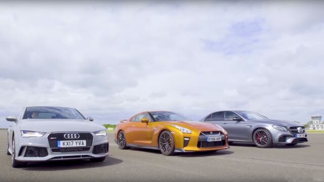 Corran las apuestas: Nissan GT-R se enfrenta a Mercedes AMG E63 y Audi RS7 Performance