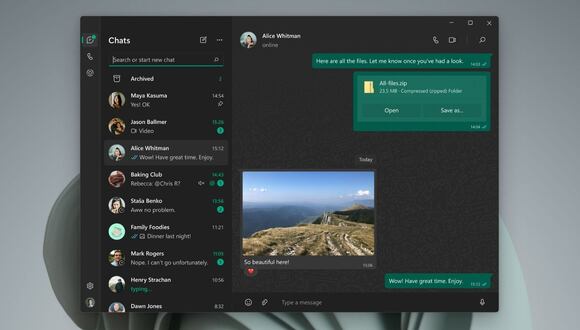 WhatsApp agrega función de compartir pantalla en videollamadas para Windows.