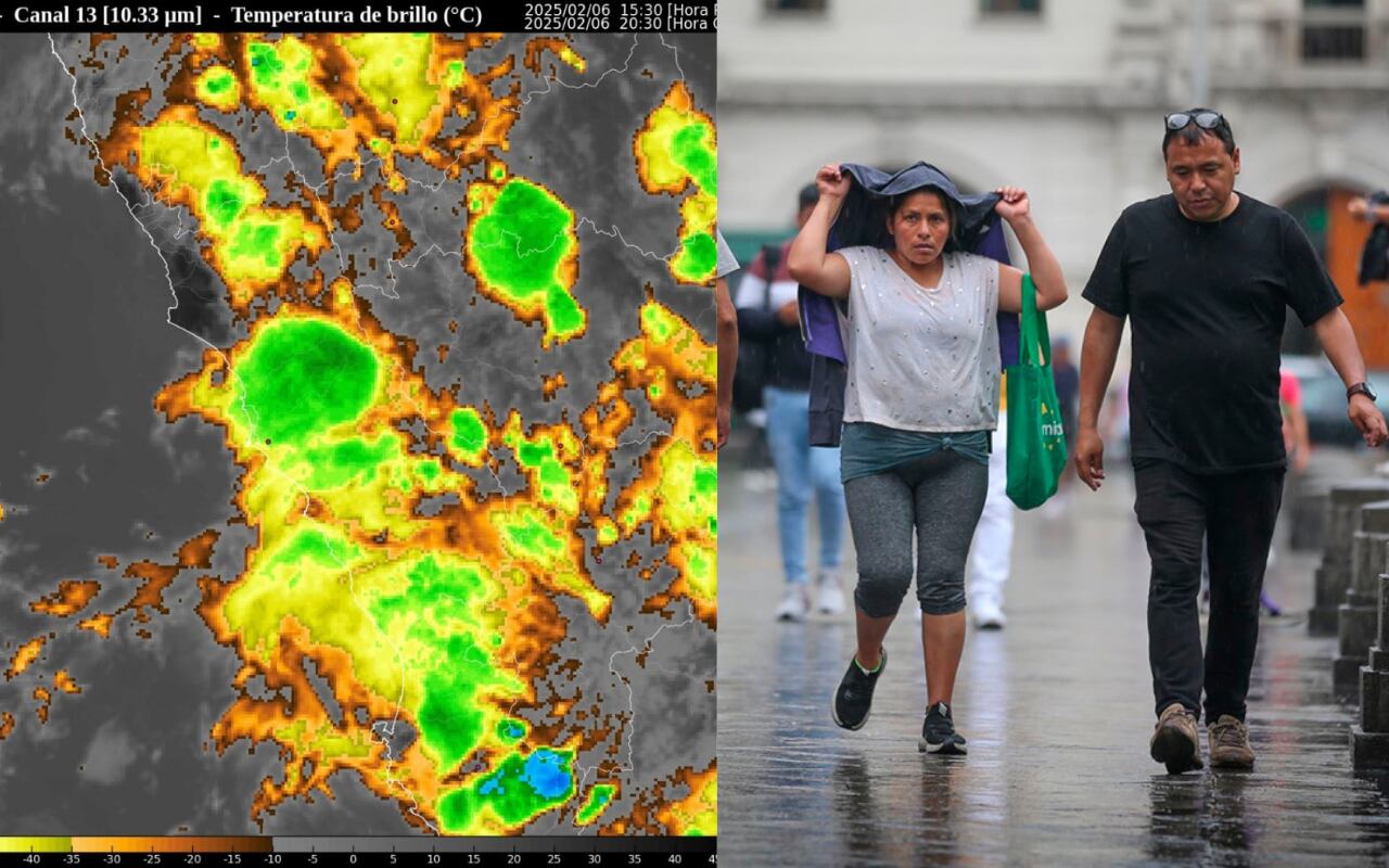 Intensa llovizna se registra en varios distritos de Lima | Foto: Senamhi (Instagram) / Andina / Composición EC