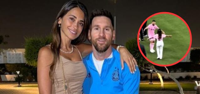 Antonella “confunde” a Jordi Alba con Lionel Messi y casi lo besa