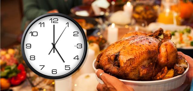 ¿A qué hora debe servirse la cena de Thanksgiving?
