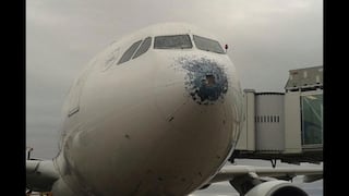 Así quedó el avión que atravesó una tormenta de granizo [FOTOS]