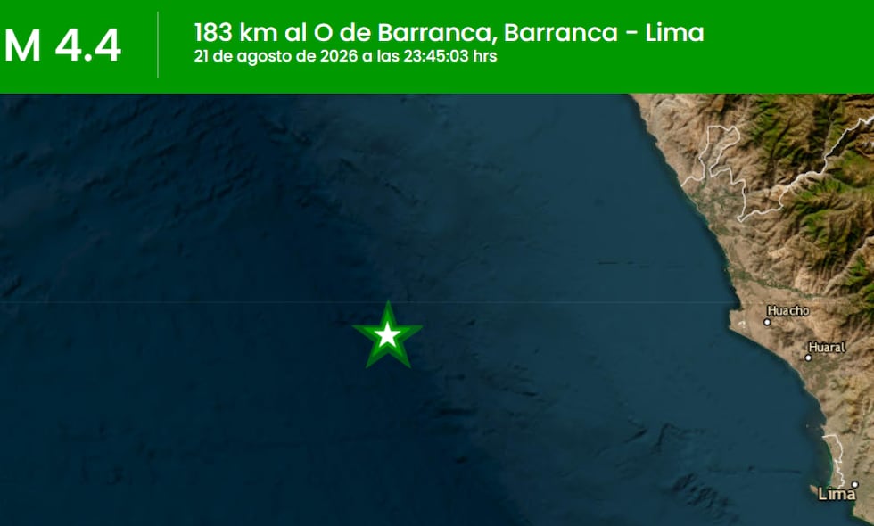 El movimiento sísmico se localizó en pleno océano Pacífico, con 45 km de profundidad | Foto: IGP (Captura Web)