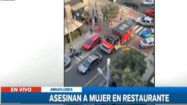 Sujeto asesina a una mujer en un restaurante en Miraflores [VIDEO]