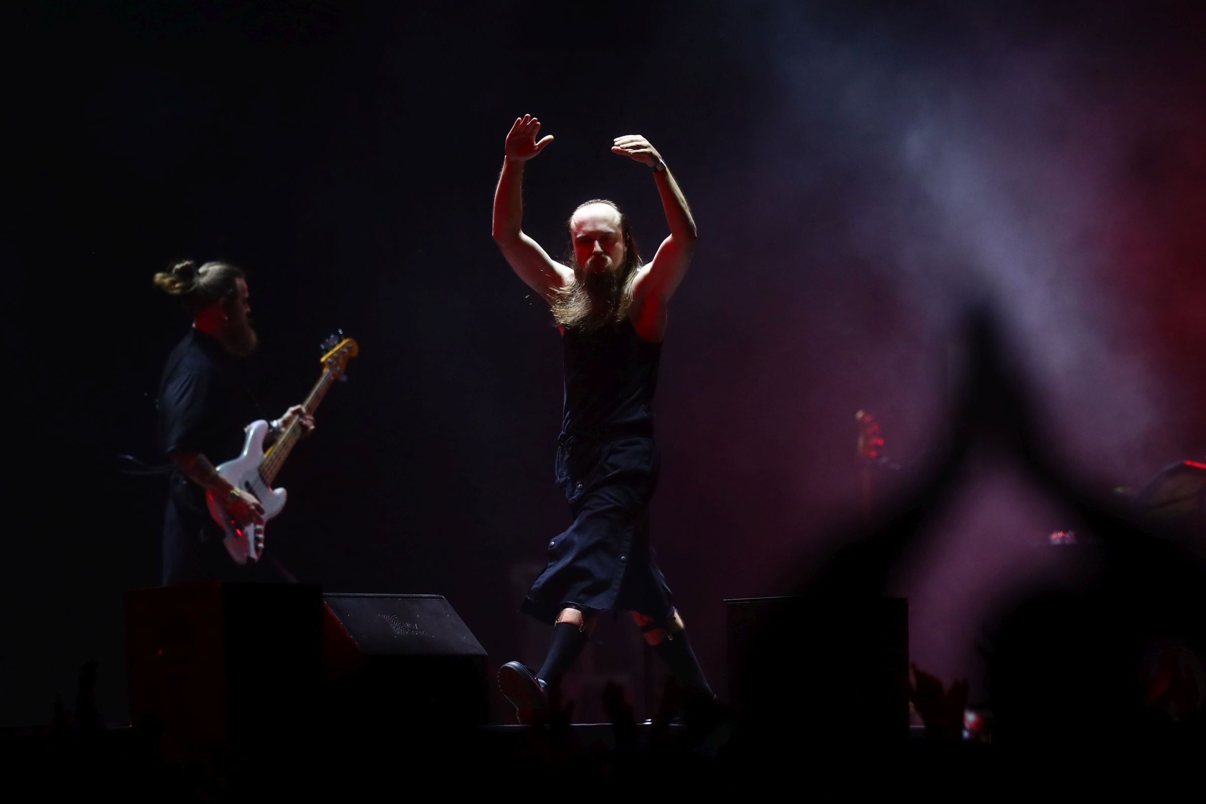 Egor Shkutko, de la banda bielorrusa Molchat Doma, en el VMF. (Foto: Jesús Saucedo)