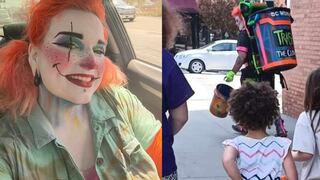 Trash the Clown, la mujer disfrazada de payasa que limpia las calles de Michigan