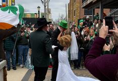 Ganaron un concurso y terminaron casándose gratis en un desfile de San Patricio: tuvieron que organizar su boda en solo 3 días