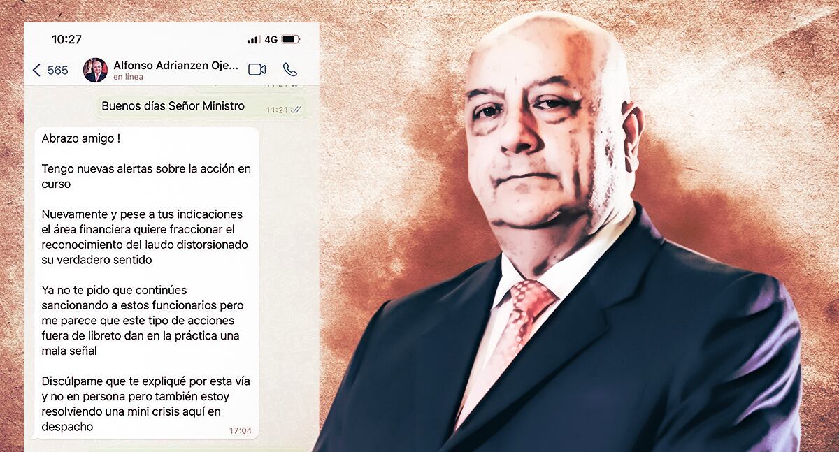 El exministro Alfonso Adrianzén le pidió al extitular de Essalud, Arturo Orellana, mantenerlo informado sobre el pago a la empresa Aionia. Composición: GEC