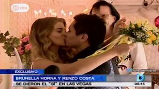Brunella Horna y Renzo Costa se casaron en Las Vegas [VIDEO]