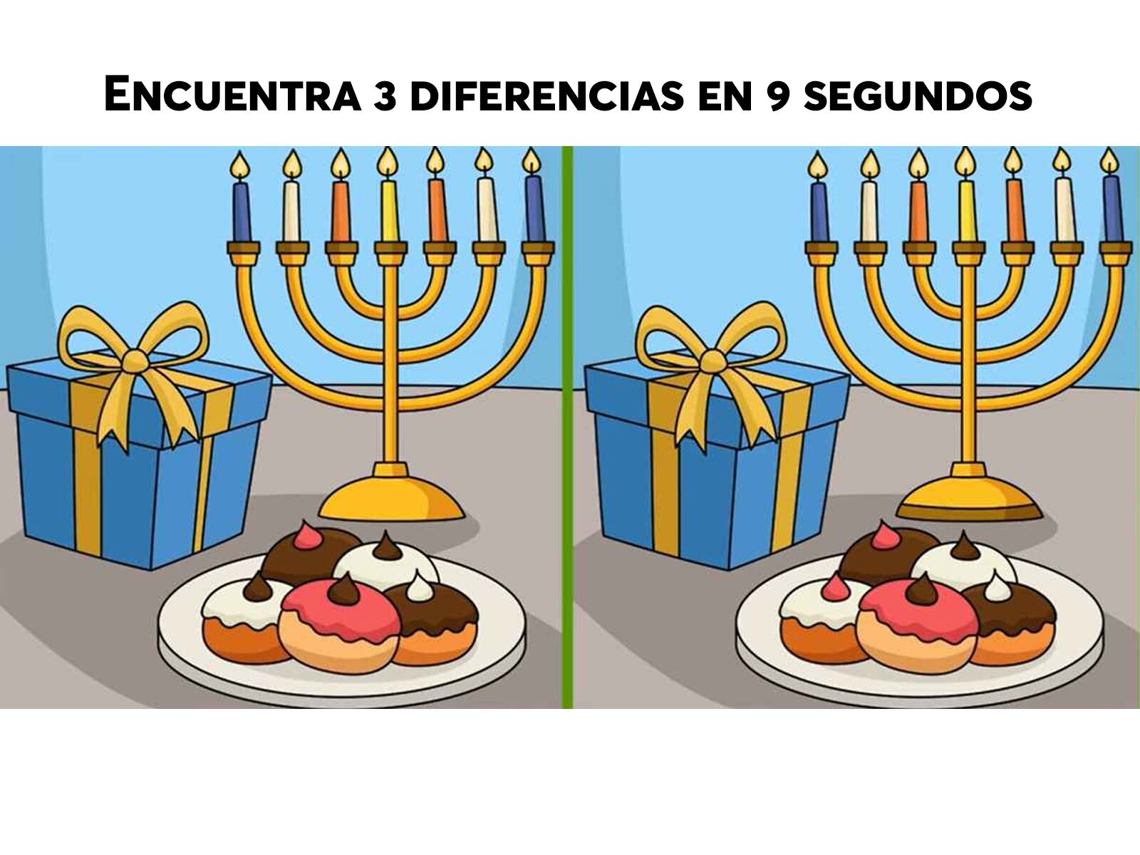 RETO VISUAL | Hay tres diferencias entre las imágenes de Hanukkah. ¿Puedes detectarlas todas en 9 segundos? | jagranjosh