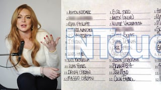 Lindsay Lohan: la lista de amantes confirmada por la actriz