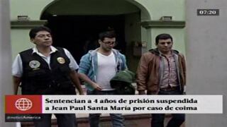 Jean Paul Santa María, condenado a 4 años de prisión suspendida