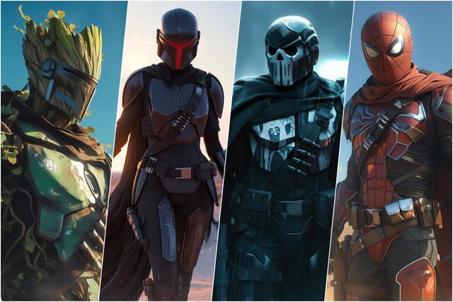 Así se verían los superhéroes de Marvel como guerreros mandalorianos, según IA