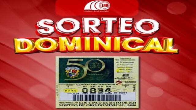 Resultados Lotería Nacional de Panamá: números, serie y folio ganadores del lunes 6 de mayo