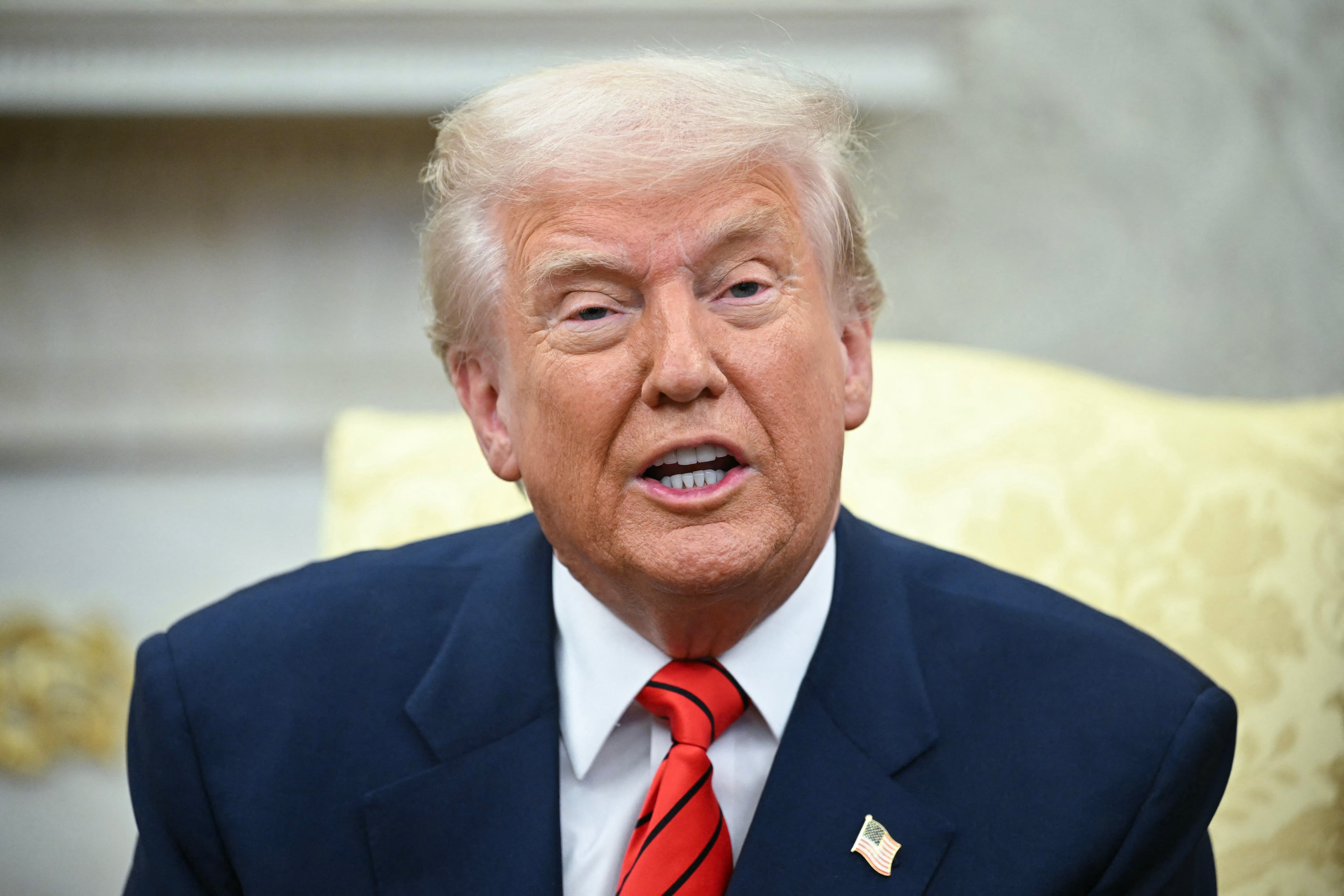 El presidente de Estados Unidos, Donald Trump, recibe al secretario general de la OTAN, Mark Rutte, en la Casa Blanca el 13 de marzo de 2025. (Foto: Mandel NGAN / AFP).