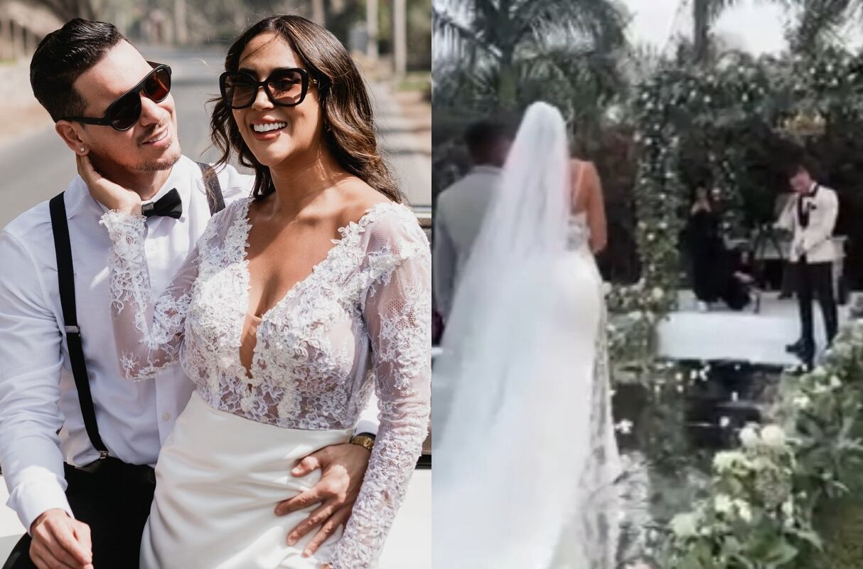 Anthony Aranda lloró en el altar al ver a Melissa Paredes con su vestido blanco. (Foto: Instagram / Captura de video)