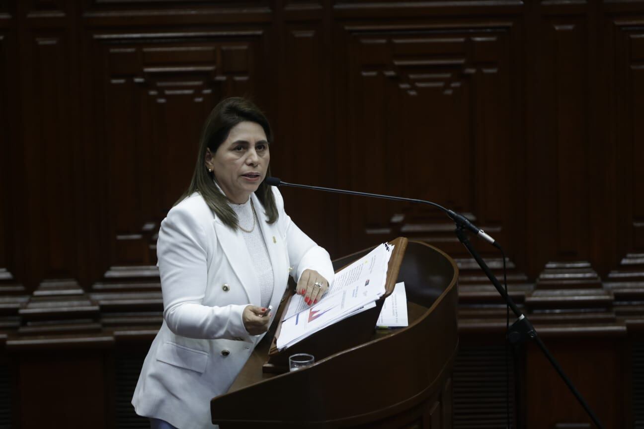 Rosa Gutiérrez se presentó ante el Pleno del Congreso. (Foto: César Bueno/@photo.gec)