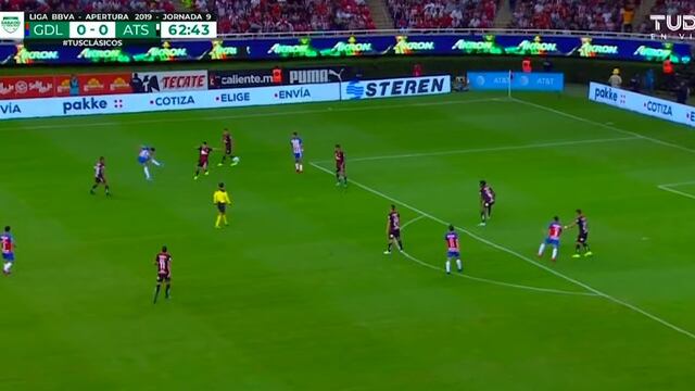 Chivas Guadalajara vs. Atlas FC: Alexis Vega anotó el 1-0 a favor del ´Rebañó con este golazo | VIDEO