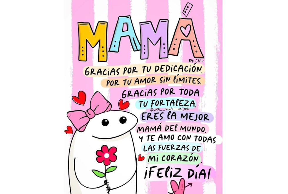 Feliz Día de la Madre a una mujer fuerte que ha afrontado los retos con gracia y determinación. Que este día te traiga aprecio y reconocimiento por tu inquebrantable fuerza y resistencia como madre. (Foto: Pinterest)