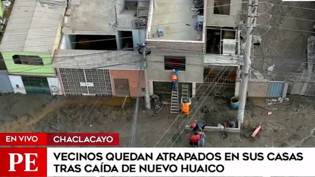 Chaclacayo: vecinos quedan atrapados en sus casas tras huaicos