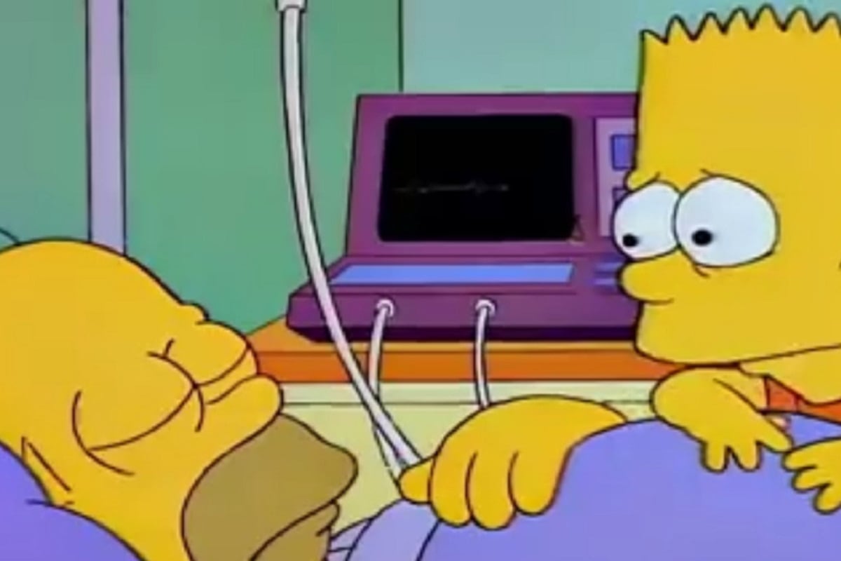 Bart disculpándose con Homero mientras está en coma (Foto: Los Simpson/ 20th Television)