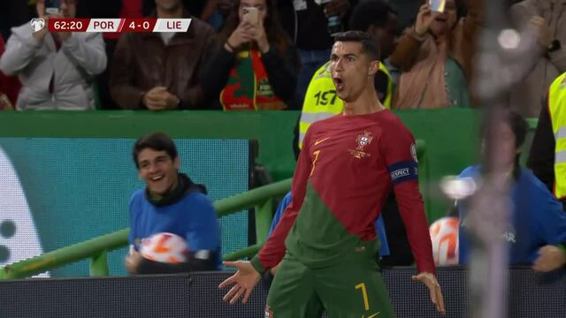 Le rompió el arco: golazo de Cristiano Ronaldo de tiro libre contra Liechtenstein | VIDEO