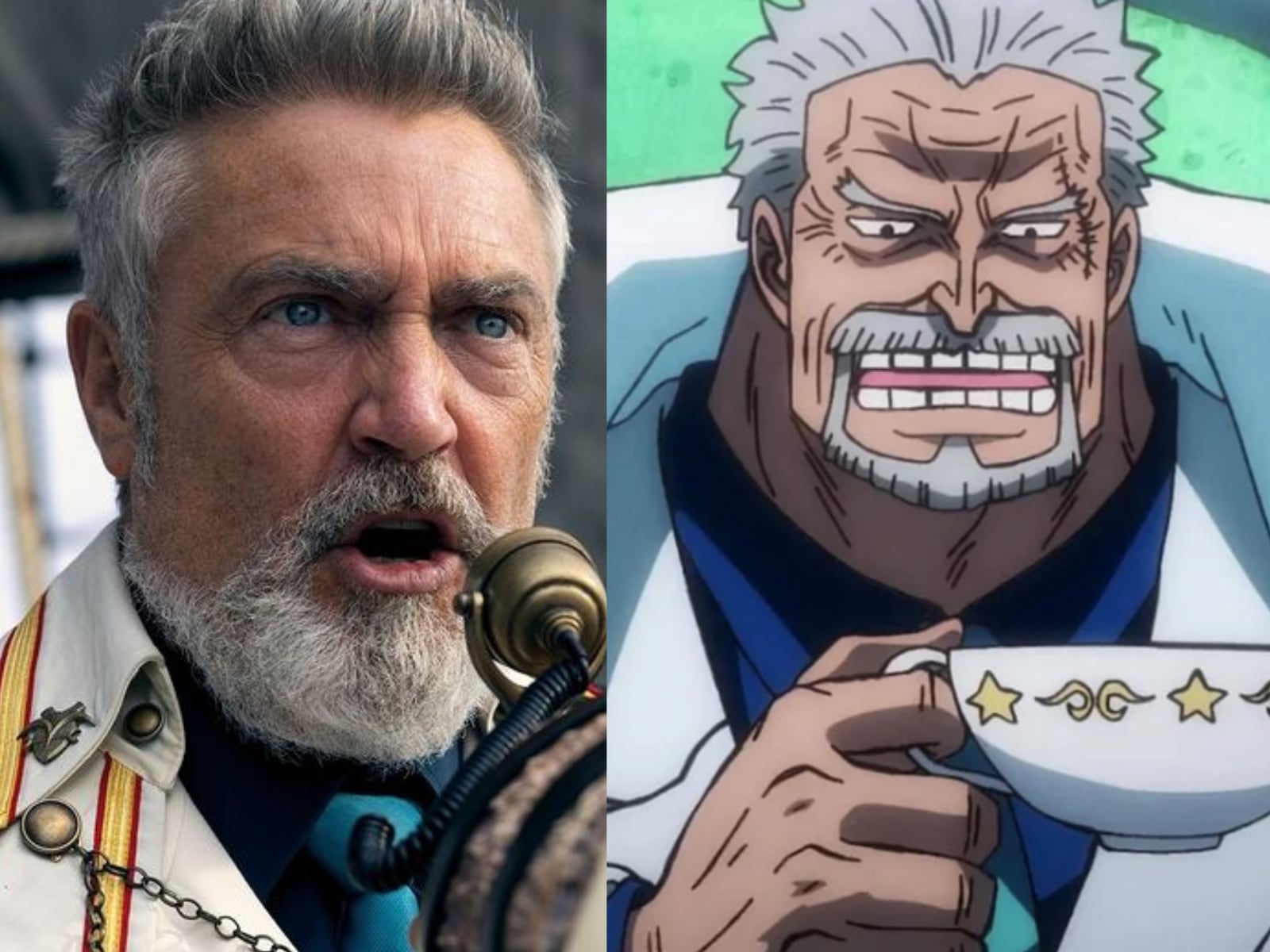 Vincent Regan tiene al personaje de Monkey D. Garp, el abuelo de Luffy en "One Piece" (Foto: Netflix)
