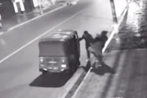 Apurímac: suboficial de la PNP es captado agrediendo a su pareja embarazada en plena vía pública