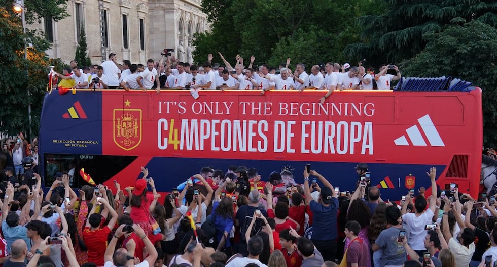 España celebró ayer en Madrid. (Foto: AFP)