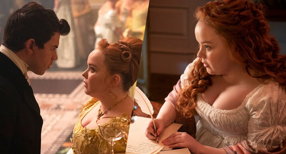 Luke Newton y Nicola Coughlan son Penelope y Colin Bridgerton en la tercera temporada de "Bridgerton", una serie original de Netflix.