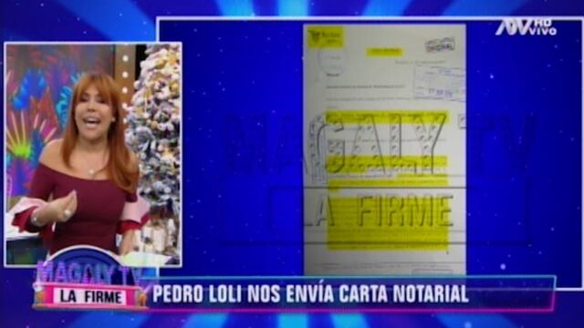 Pedro Loli envió carta notarial a Magaly Medina | VIDEO