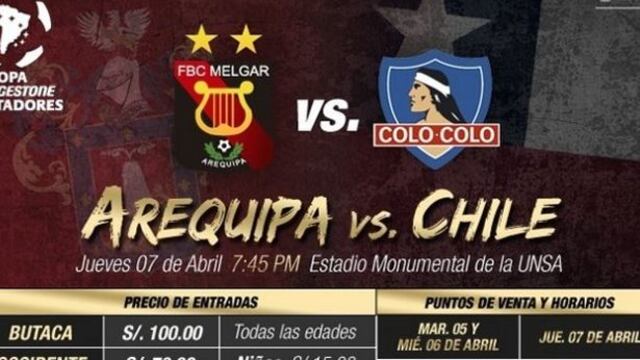 "Arequipa vs Chile": así promociona Melgar duelo ante Colo Colo