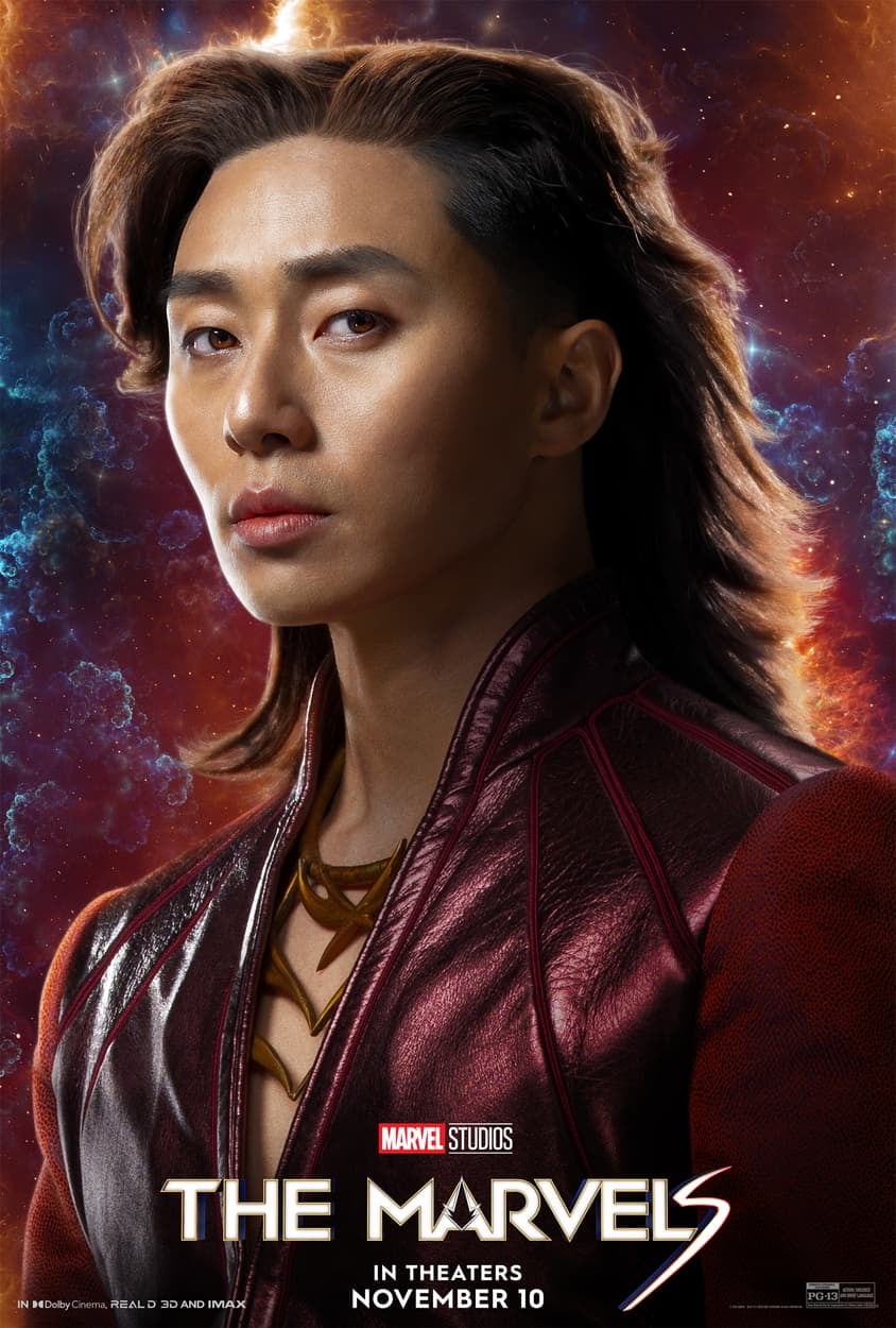 Park Seo-joon como el príncipe Yan en "The Marvels" (Foto: Marvel Studios)