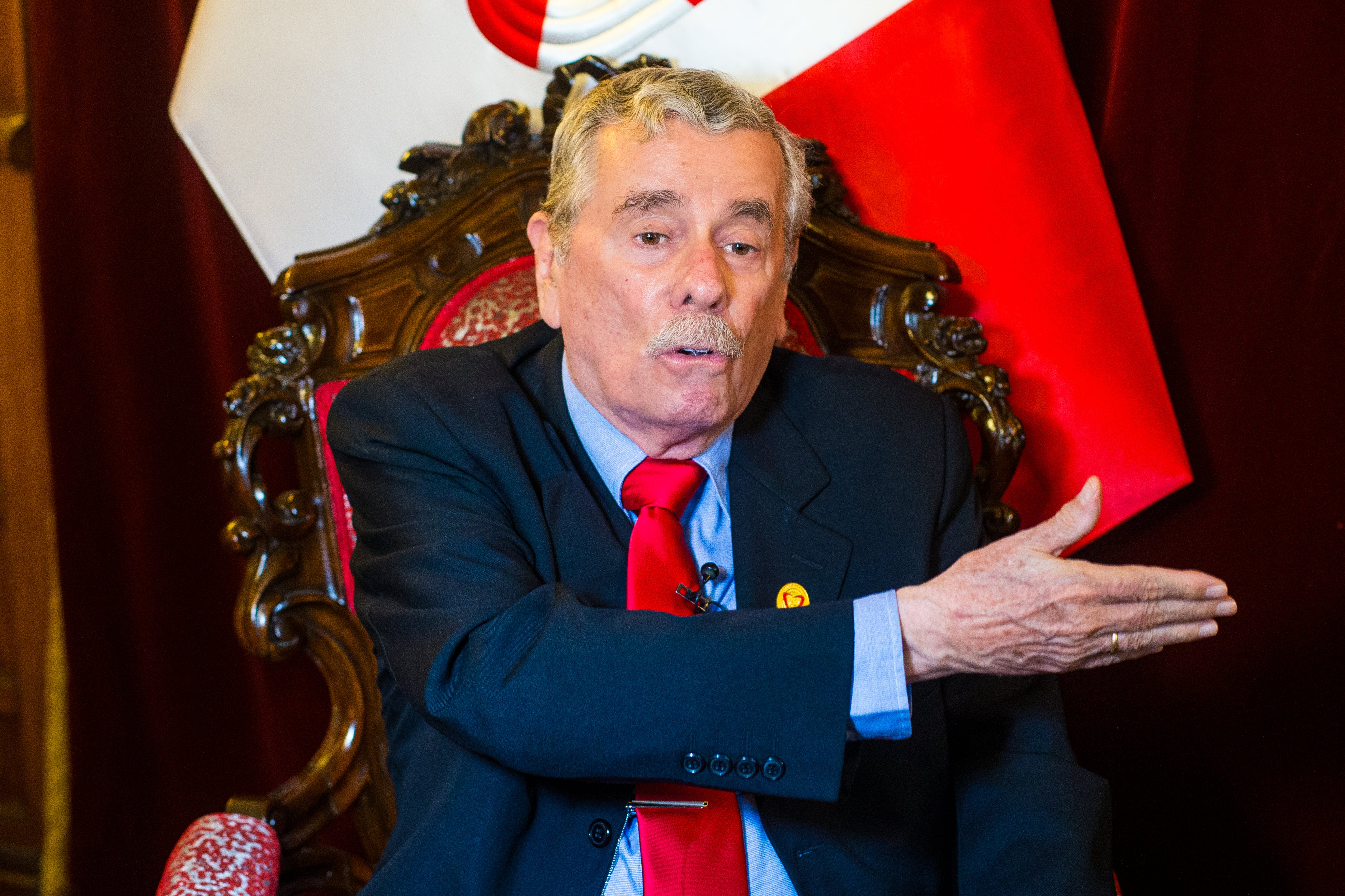 Fernando Rospigliosi, presidente encargado de la Mesa Directiva del Congreso, en entrevista con El Comercio. Foto: GEC / Mario Zapata