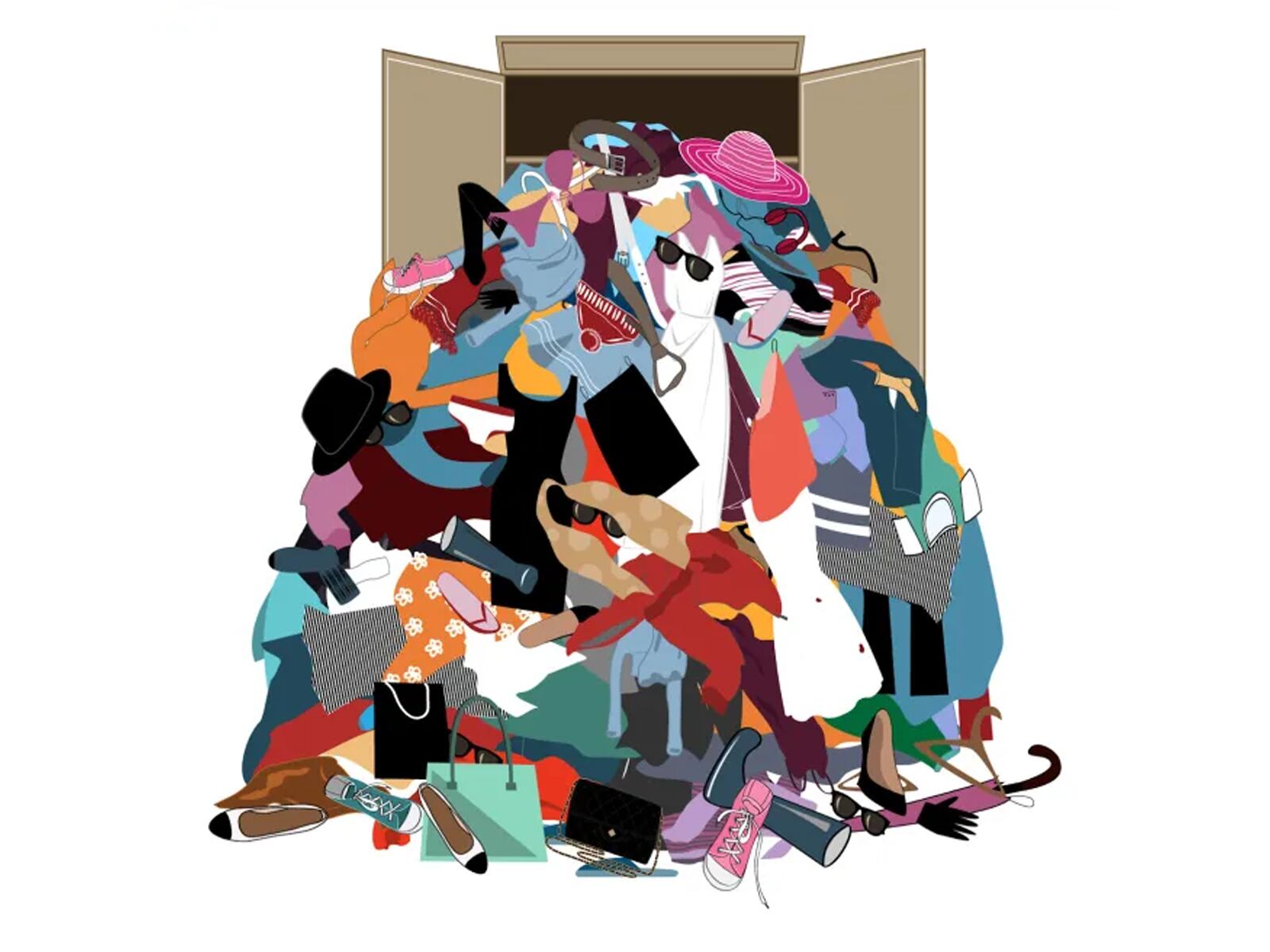 RETO VISUAL | Observa la pila de ropa y demuestra tu agudeza visual encontrando las 5 gafas de sol escondidas en tan solo 15 segundos.