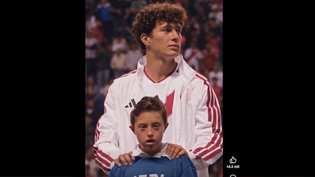 Fabio Gruber emociona con noble gesto hacia un niño en el Perú vs España y genera elogios | VIDEO