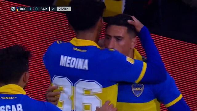 Explotó La Bombonera: Merentiel anota el 1-0 de Boca Juniors sobre Sarmiento | VIDEO