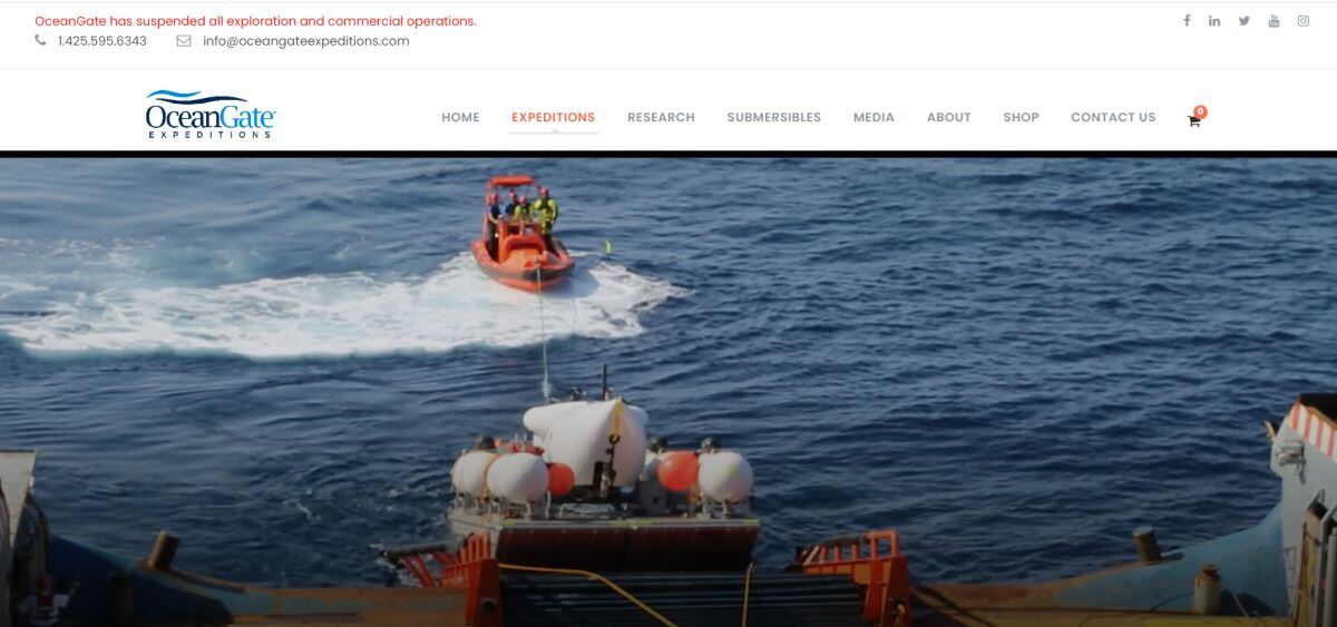 OceanGate indica que mantiene suspendidas sus operaciones (Foto: OceanGate)